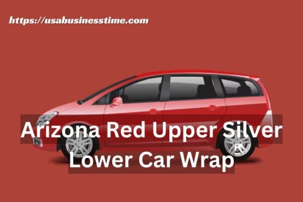 Arizona Red Upper Silver Lower Car Wrap