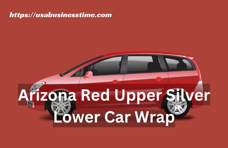 Arizona Red Upper Silver Lower Car Wrap